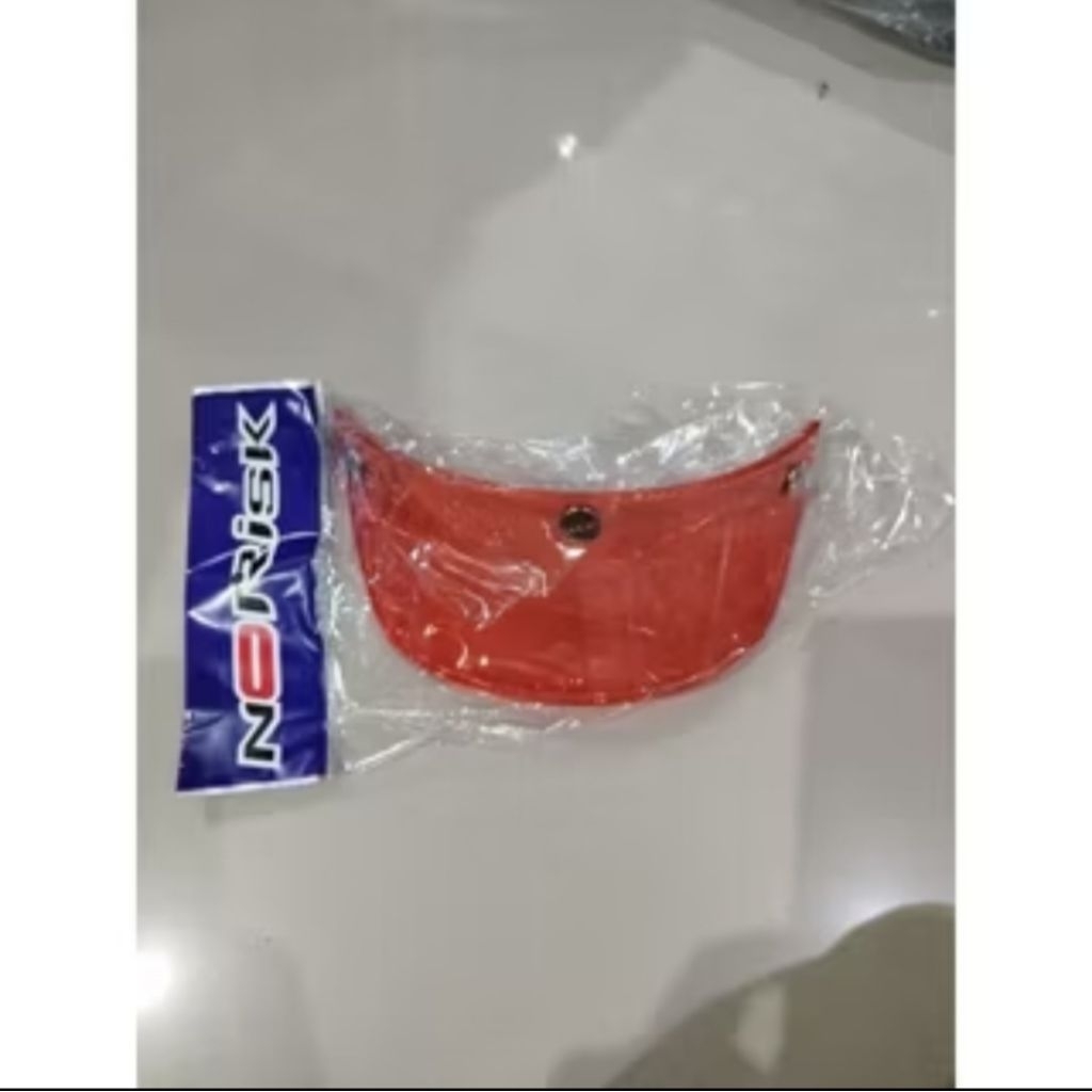 Preloved PET HELM BOGO TRANSPARAN NORISK NAKRILIK UNIVERSAL TOPI SEKALI PAKAI