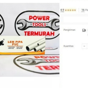 

DEXTONE Lem Pipa PVC - Lem Paralon bisa digunakan dalam air