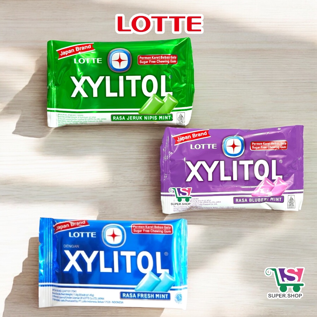 

Lotte Xylitol Permen Karet Fresh / Bluberi / Jeruk Nipis Mint