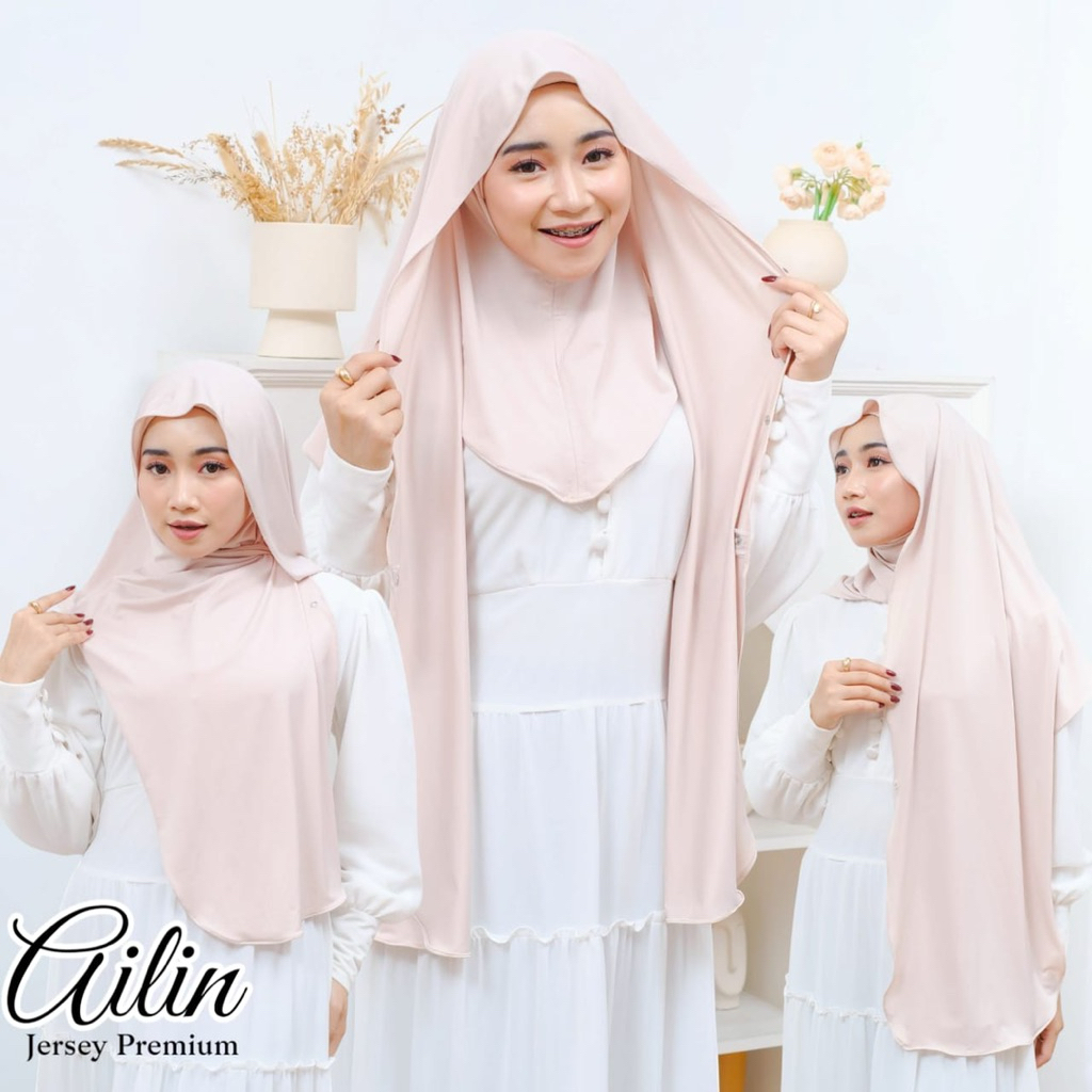AILIN INNER - PASHMINA INNER NINJA INSTAN JERSEY KANCING