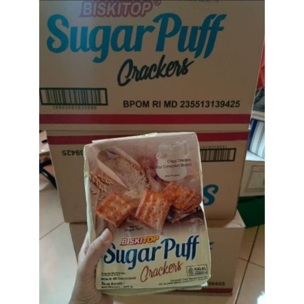 

Sugar puff crackers biskitop (12pcs/dus)