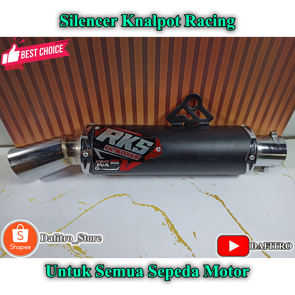 Silencer RKS/Silencer Knalpot Racing Saringan Full Out 45 cocok untuk leheran Inlet 45