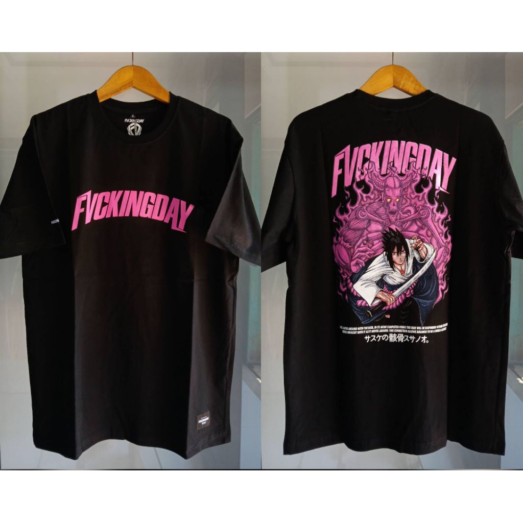 Fvckingday | Kaos Basic Hitam Size XL Susano'o Sasuke