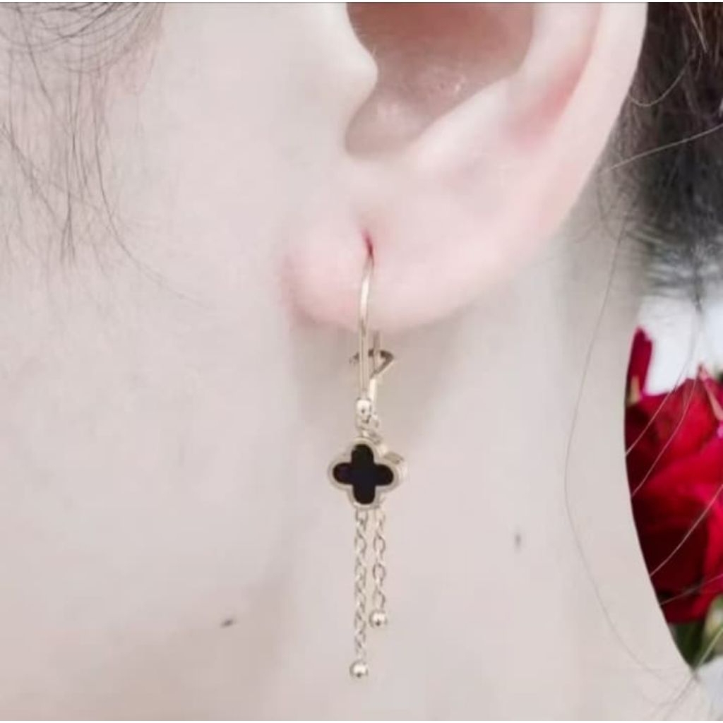 Anting wanita cantik titanium jurai berlian anting panjang anting rumbai anti karat