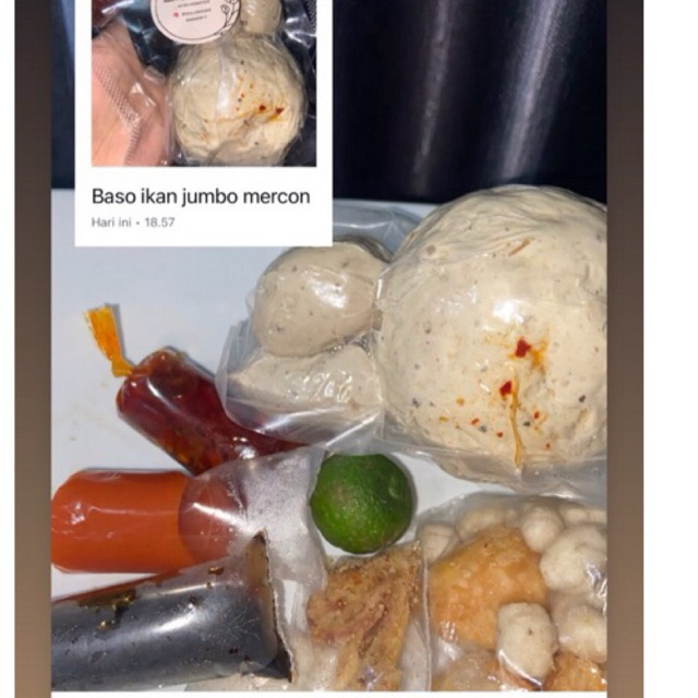 

Frozeen Food BAKSO IKAN JUMBO MERCON Dawiyyah Store kemasan bervacum