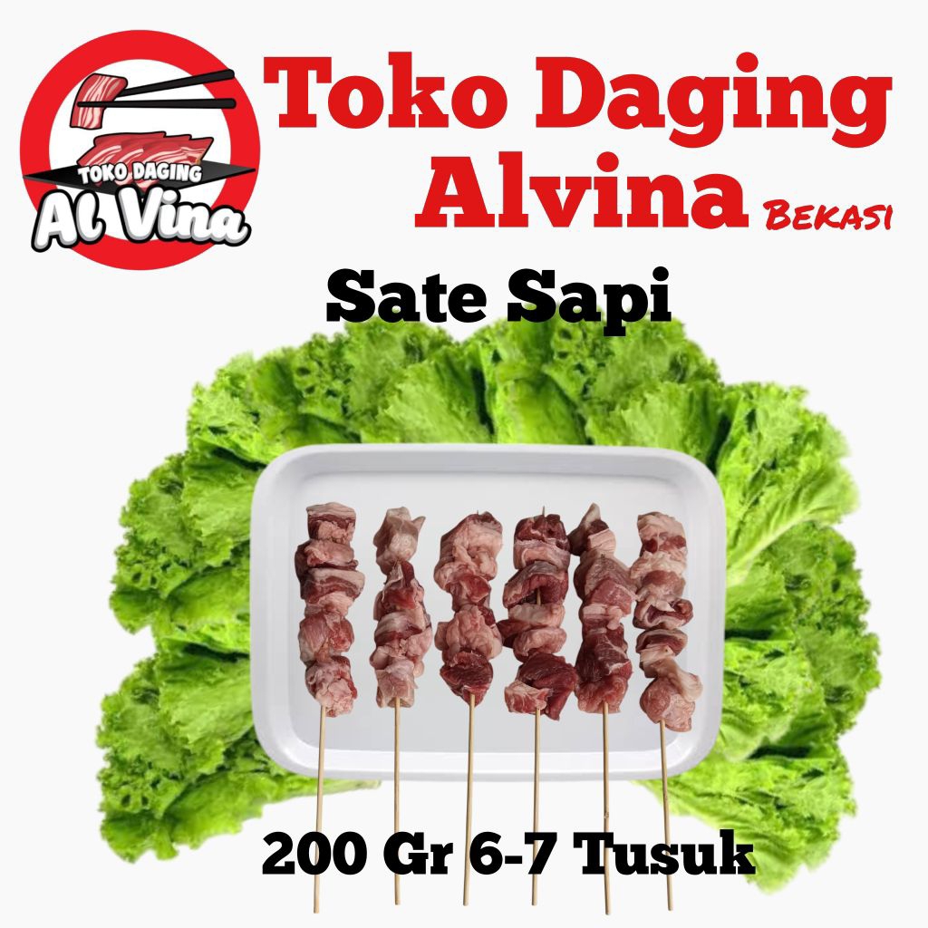 

Sate Sapi 200 Gr 6-7 Tusuk Toko daging alvina