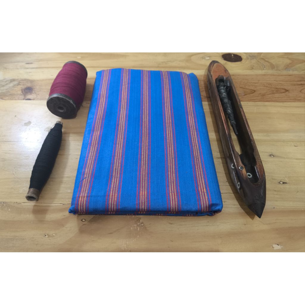 LURIK CUSTOM BIRU MERAH KUNING 1 x 2 Meter