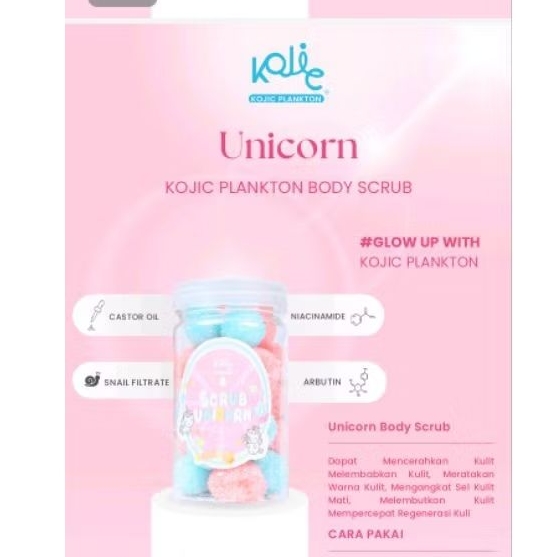 unicorn scrub kojic plankton