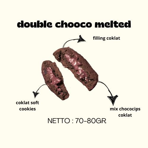 

double chooco melted soft cookies