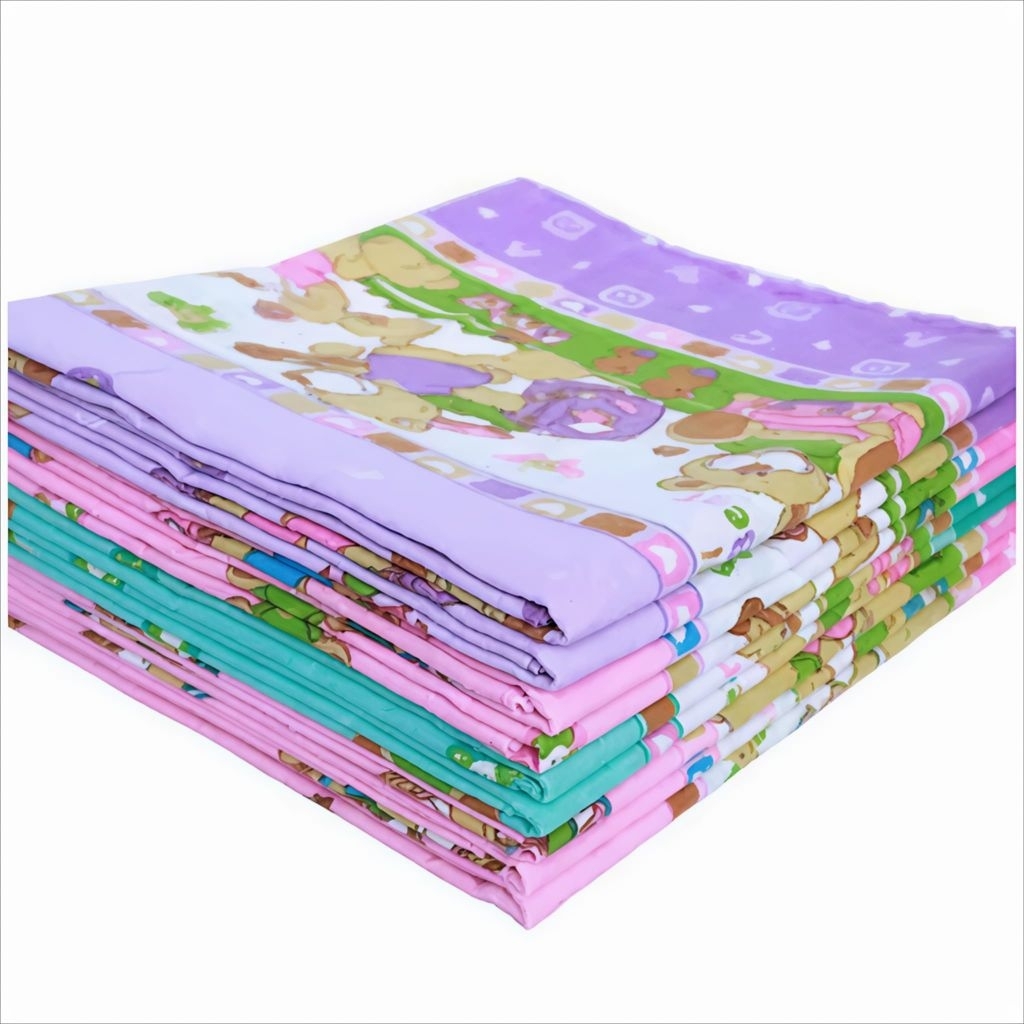 Promooo 1lusin / 12 pcs Kain Bedong Bayi Jumbo uk 110X90 cm-pernel bayi bedong bayi murah berkualita