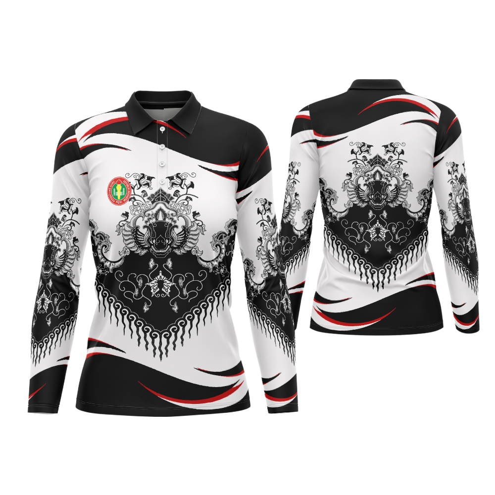 PGRI KAOS BAJU WANITA BERKERAH  JERSEY PGRI BATIK WANITA PRINTING KEREN TERBARU