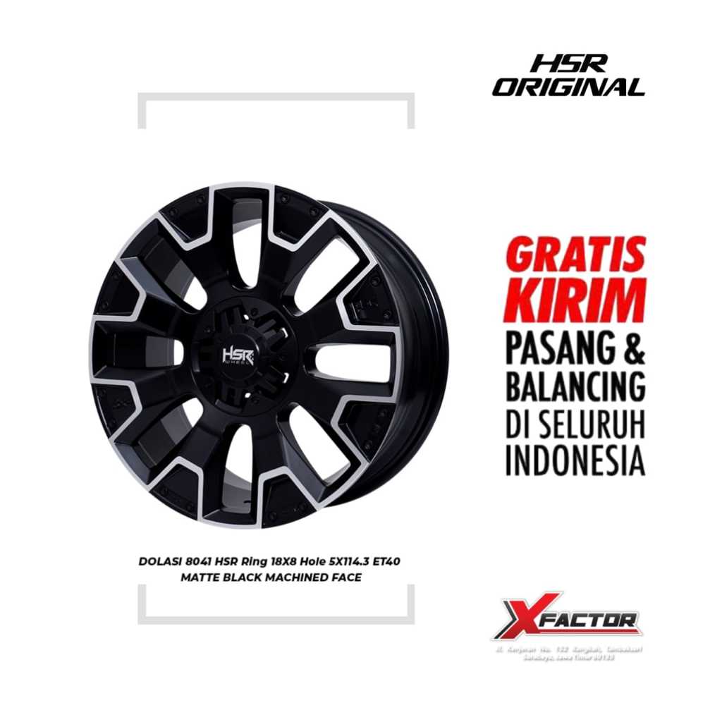 VELG MOBIL HSR R18 HSR DOLASI R18X8 H5X114,3 ET40 MBMF