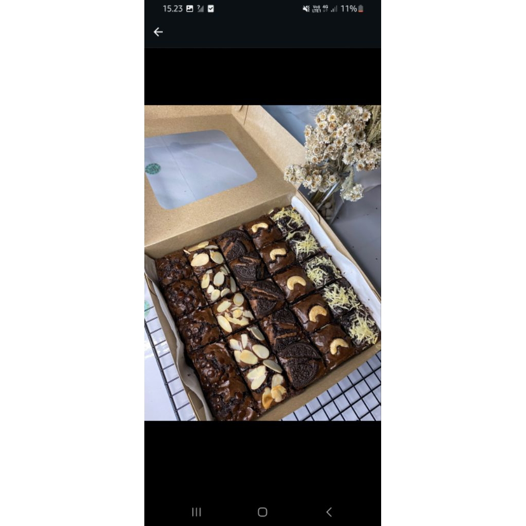 

fudgy brownies full toping