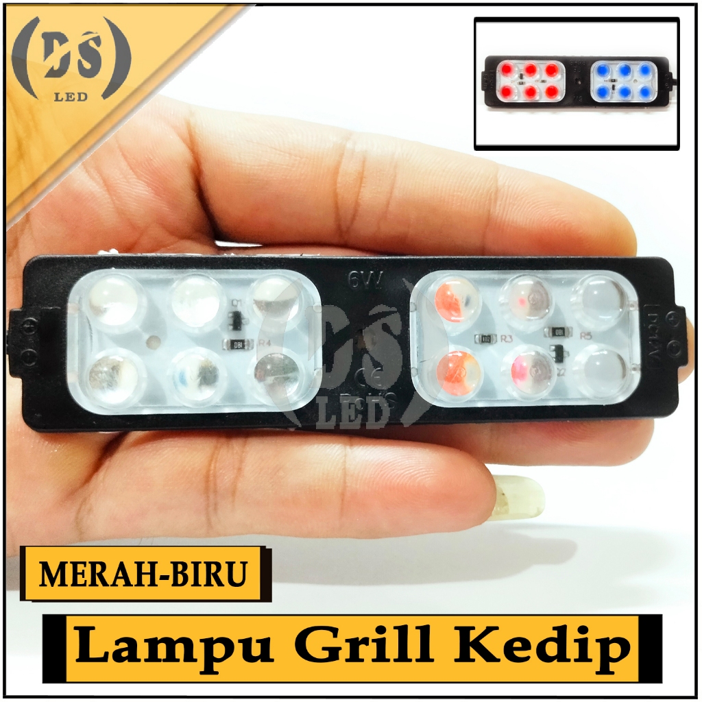 Lampu Grill kedip Strobe / Lampu Variasi Kolong Kedap kedip / Lampu kedip Strobe Motor Mobil 12Volt