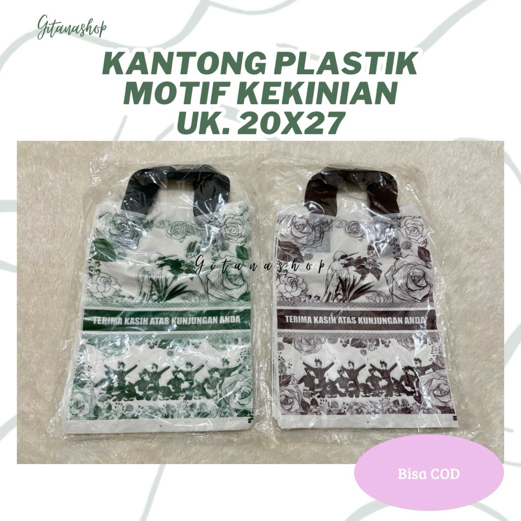 

Kantong Plastik Motif Kekinian uk.20x27 isi 50lembar per pack