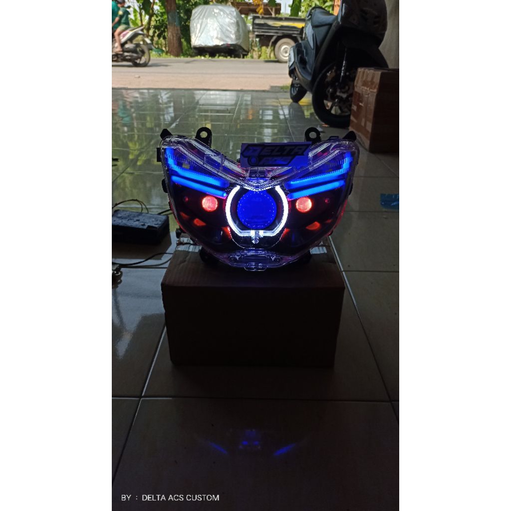 Biled Nmax Old 2016 - 2019 full sett l Lampu Led Biled AES Nmax l Custom Headlamp Reflektor Yamaha N