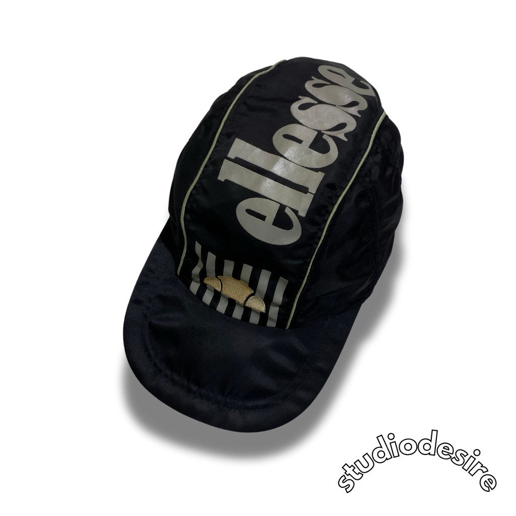 TOPI ELLESSE vintage biglogo spellout panel cap trail running hat (rare item) original