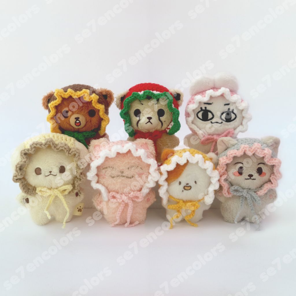 NCT Baby Bonnet | Topi Boneka NCT DREAM [10cm] | Topi Bayi Boneka NCT DREAM | Topi Rajut Boneka NCT 