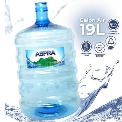 Galon Air Polos Kosongan 19 Ltr Warna Natural / Biru Bpa Free Pasti Promo