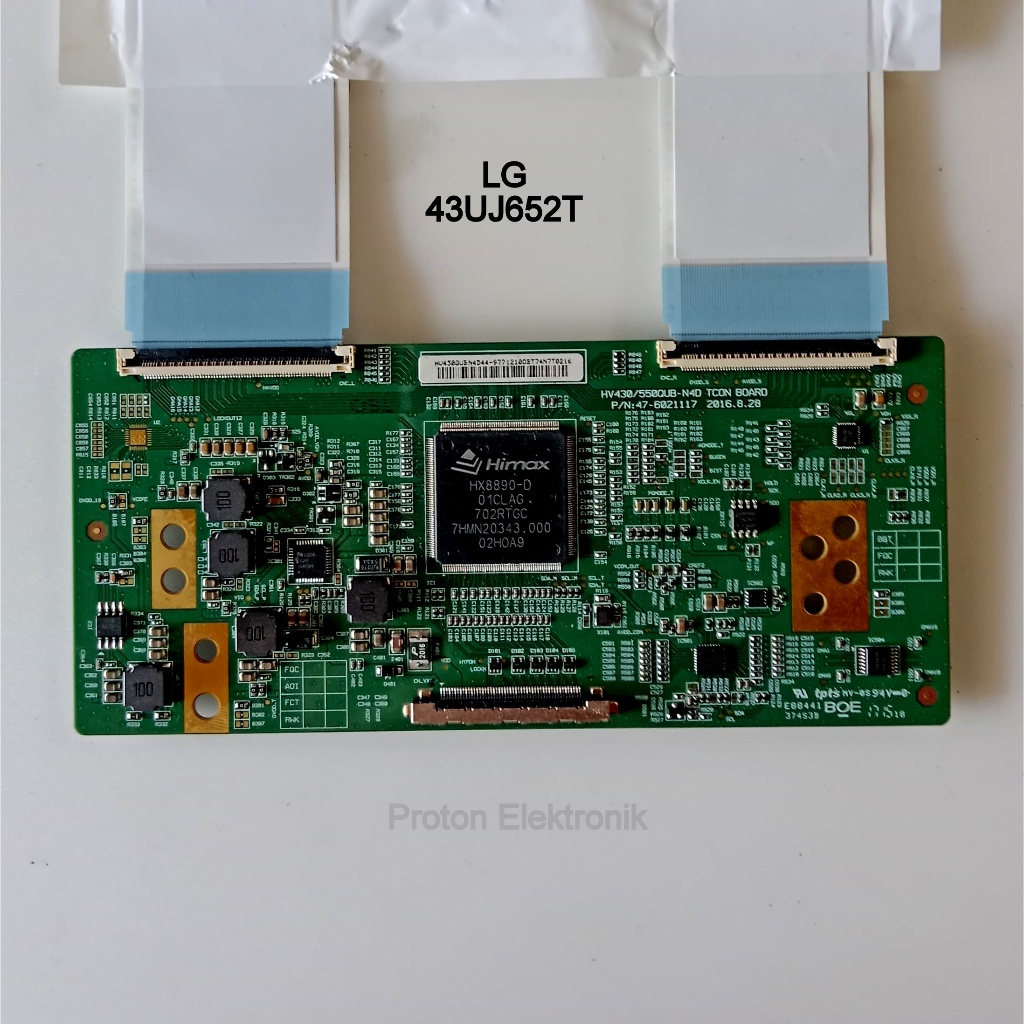 Tikon LED TV LG  43UJ652T  43UJ652T-TB T-Con Tcon HV430/550QUB-N40  Tcon Board  47-6021117  Chipset 
