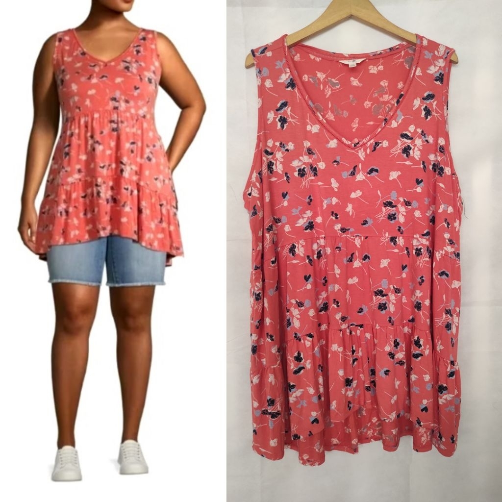 HM Atasan mini dress big size rayon jumbo