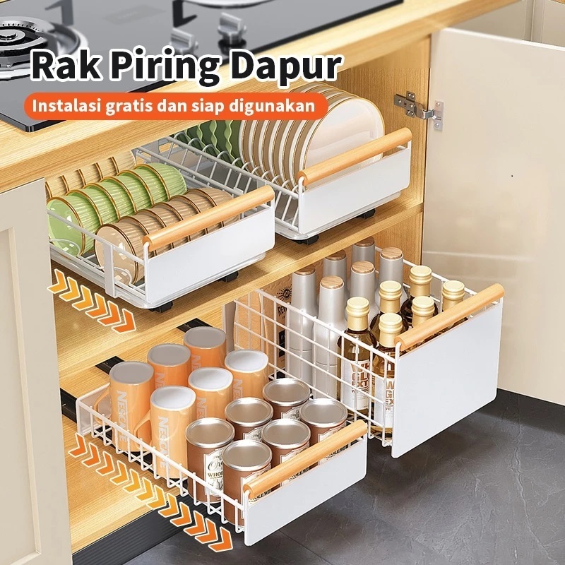 Rak Kolong Dapur Stainless Multifungsi