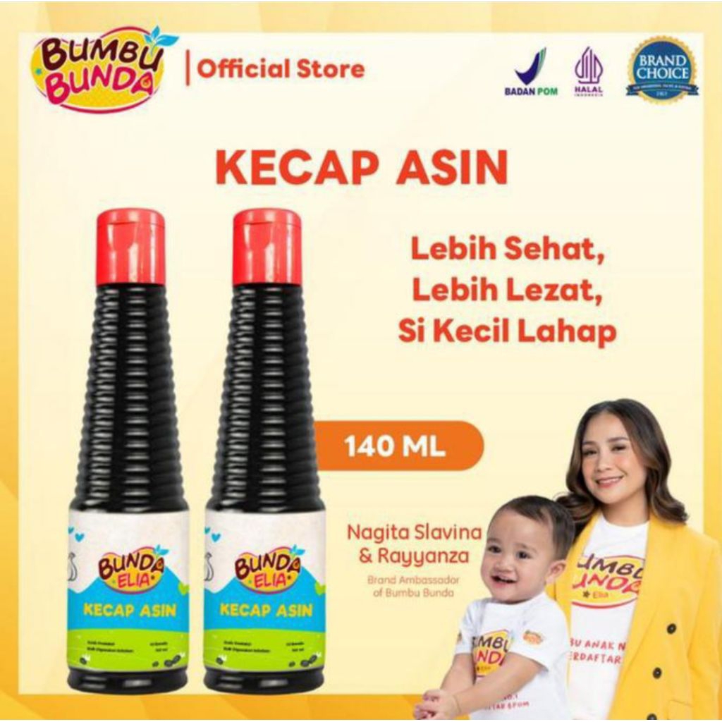 

Bumbu Bunda Elia Kecap Asin Non MSG non Pengawet 140ml