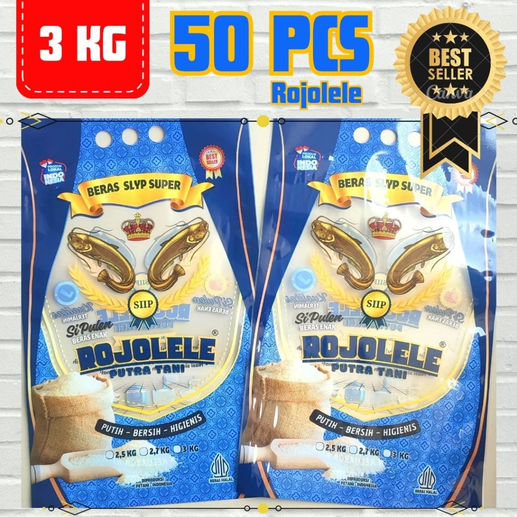 

Rojolele 3 kg, 50 pcs. bukan daunsuji rinjani