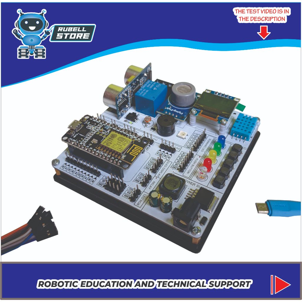 Trainer Kit IOT / Internet of Things ESP8266 Kit Arduino Belajar Program Sensor