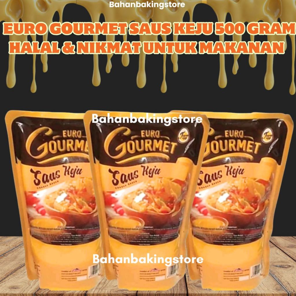 

EURO GOURMET SAUS KEJU 500 GRAM | CHEESE SAUCE HALAL COCOK UNTUK COCOLAN MAKANAN SEBAGAI TOPING MENTAI, KENTANG GORENG, FRIED CHICKEN