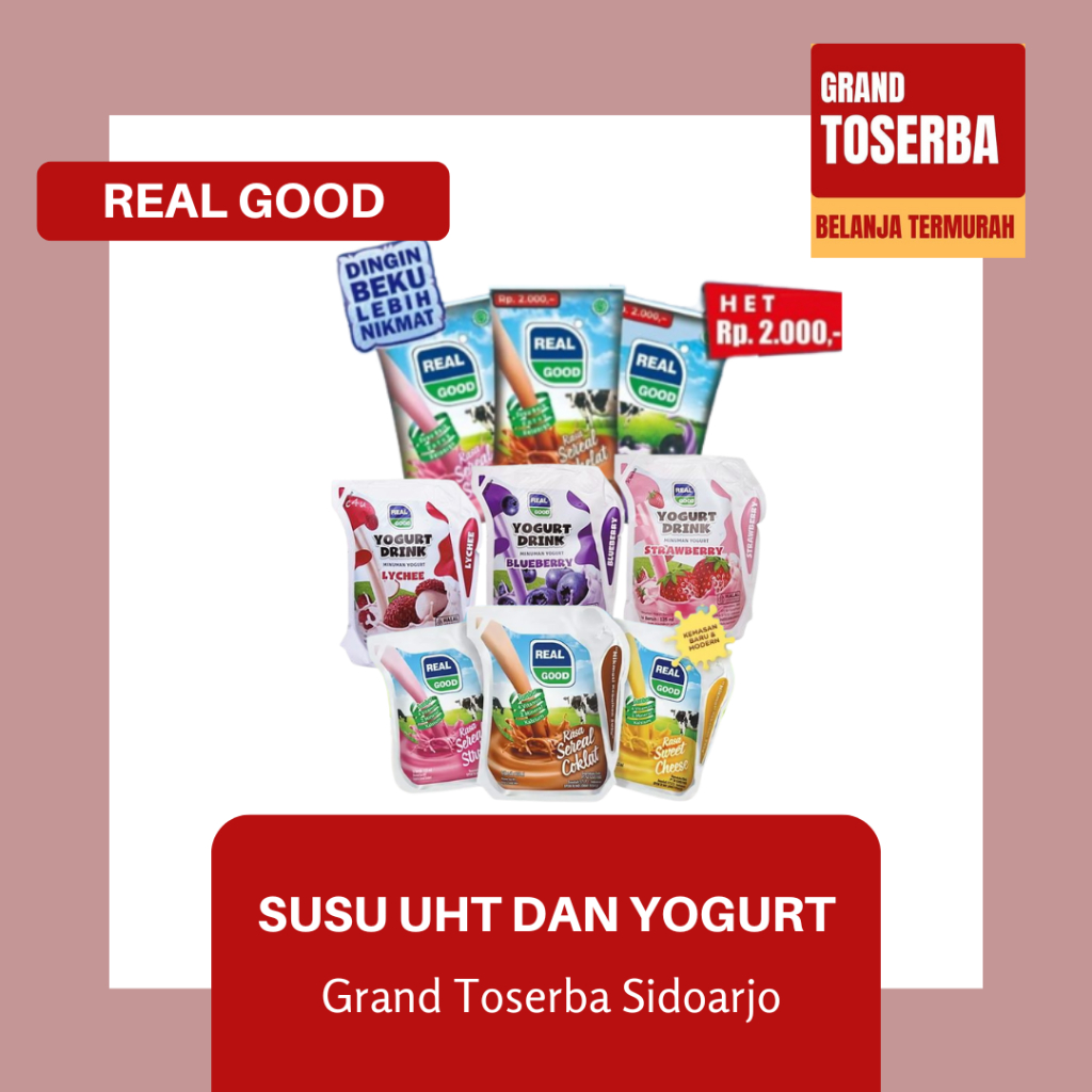 

REAL GOOD YOGURT DRINK 125ml - 150ml / YOGURT SUSU FERMENTASI