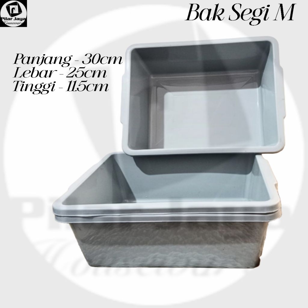 Bak Segi Ukuran M 30cm/Baskom Segi Ukuran M/Bak Kucing/Bak Hamster ukuran M