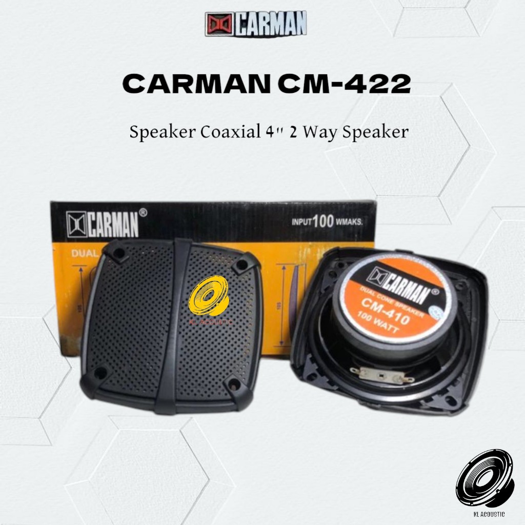 Speaker Pintu Mobil Coaxial 4 inch Carman CM-410