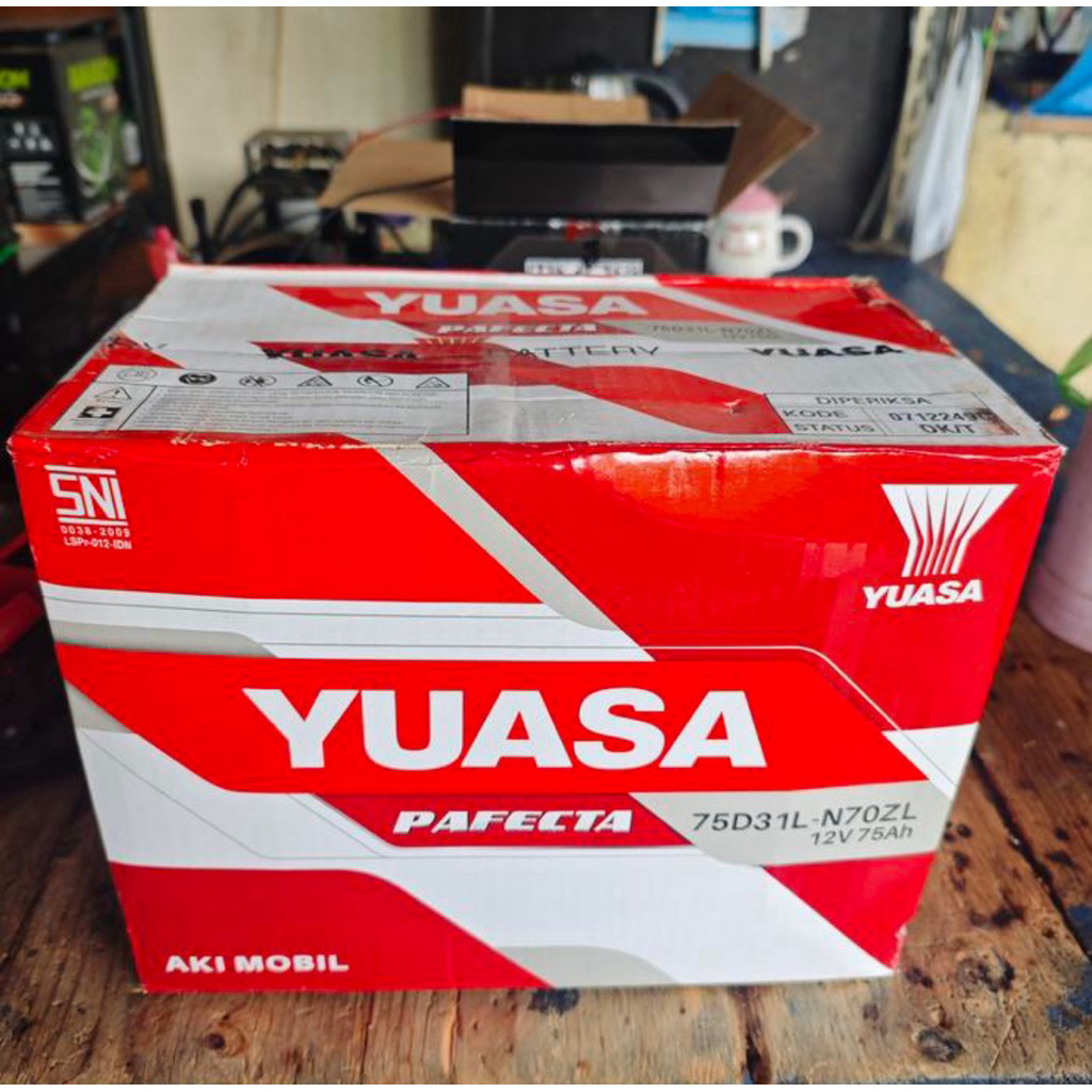 AKI BATERAI BASAH YUASA PAFECTA N70ZL/75D31L 75AH INNOVA PAJERO