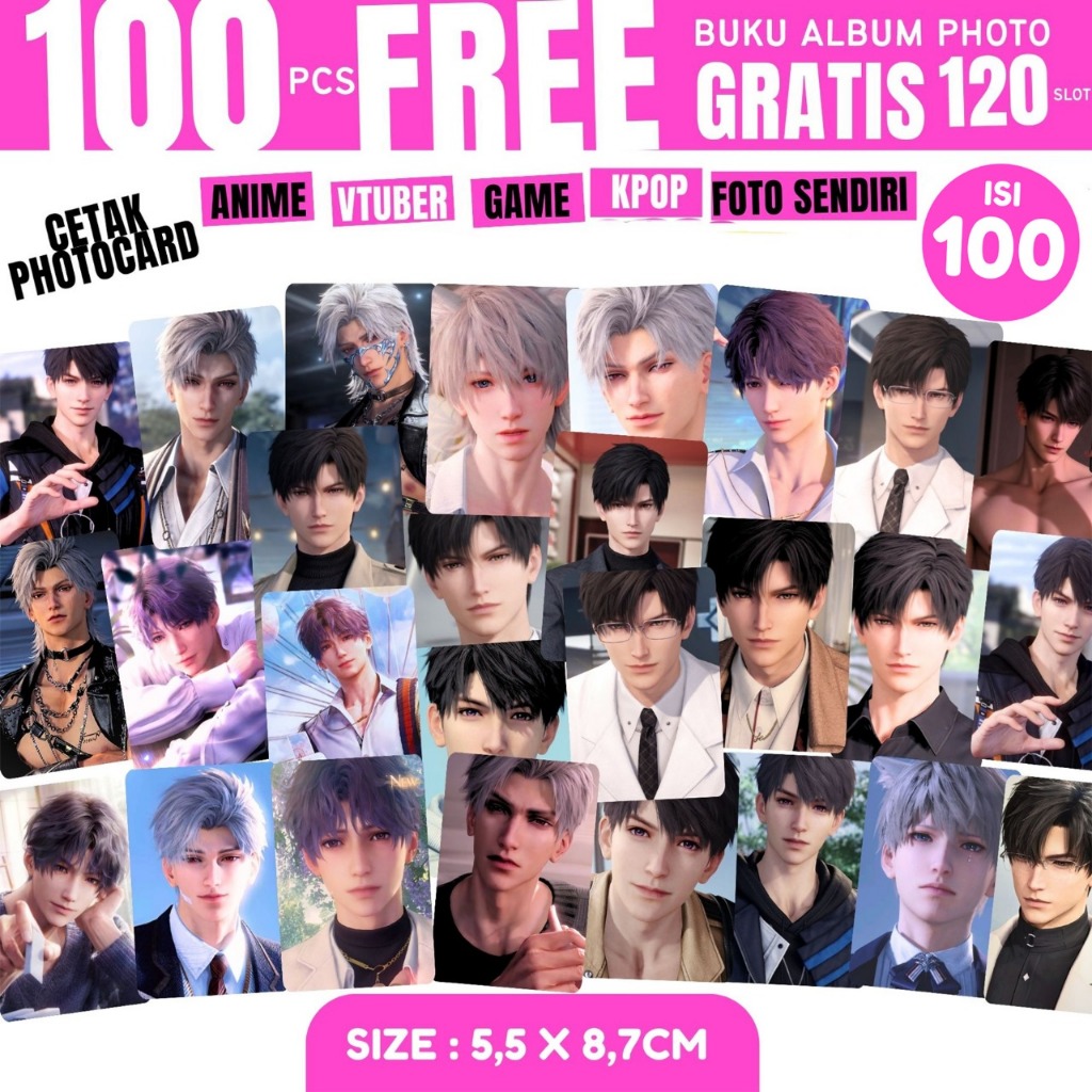 

OZM2 - CUSTOM CETAK PHOTOCARD - ANIME GAME VTUBER MANHWA - PHOTOCARD MURAH BERKUALITAS