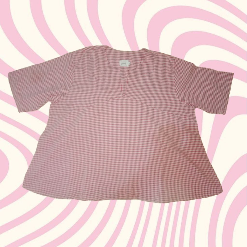 [ PRELOVED ] Atasan kotak kotak merah