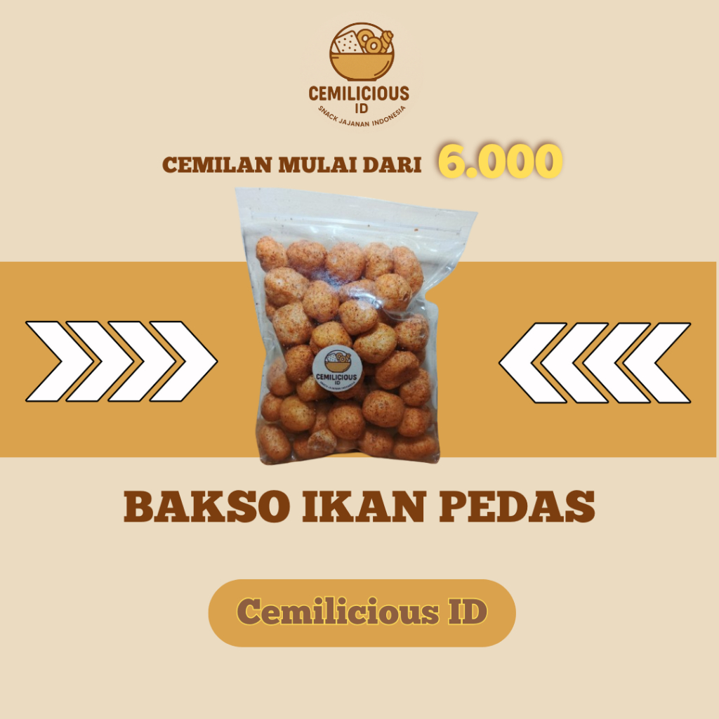 

[Cemilicious ID] Bakso Ikan Pedas 100gr - Bakso Ikan Pedas
