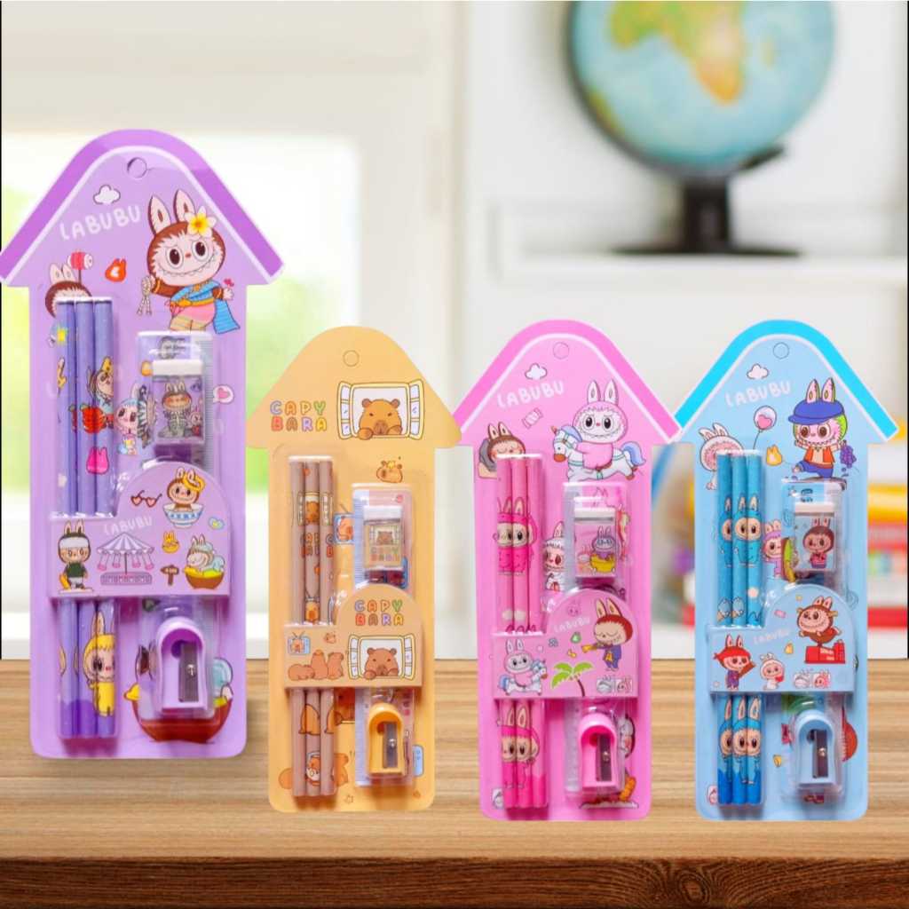 

Alat Tulis Set 6 in 1 Labubu Capybara Murah Set Stationery Souvenir Ulang Tahun