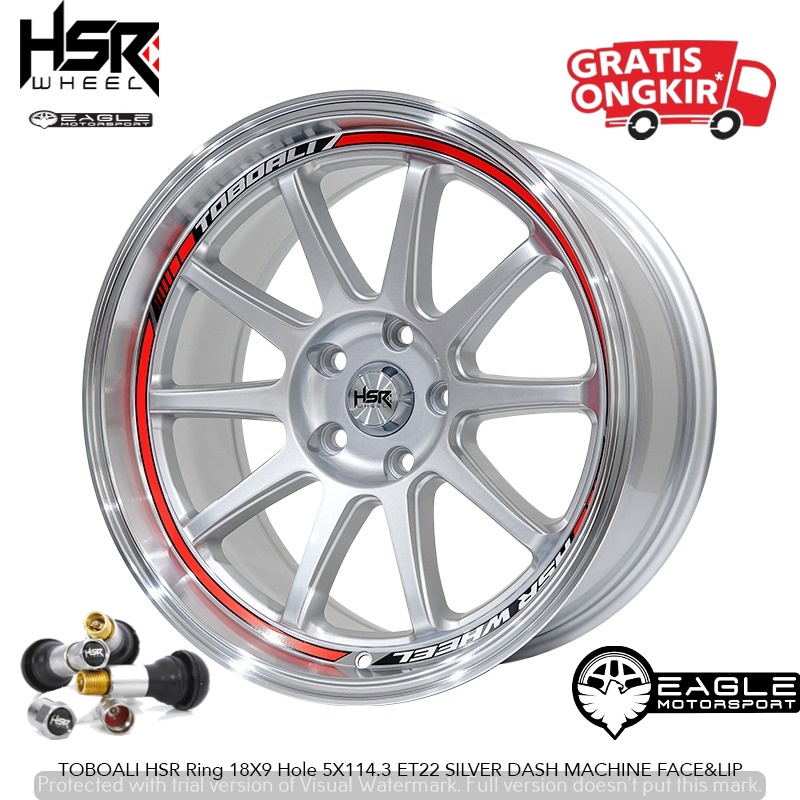 Velg Mobil Ring18 HSR TOBOALI Untuk Innova Camry Expander Hillux single Dll r18
