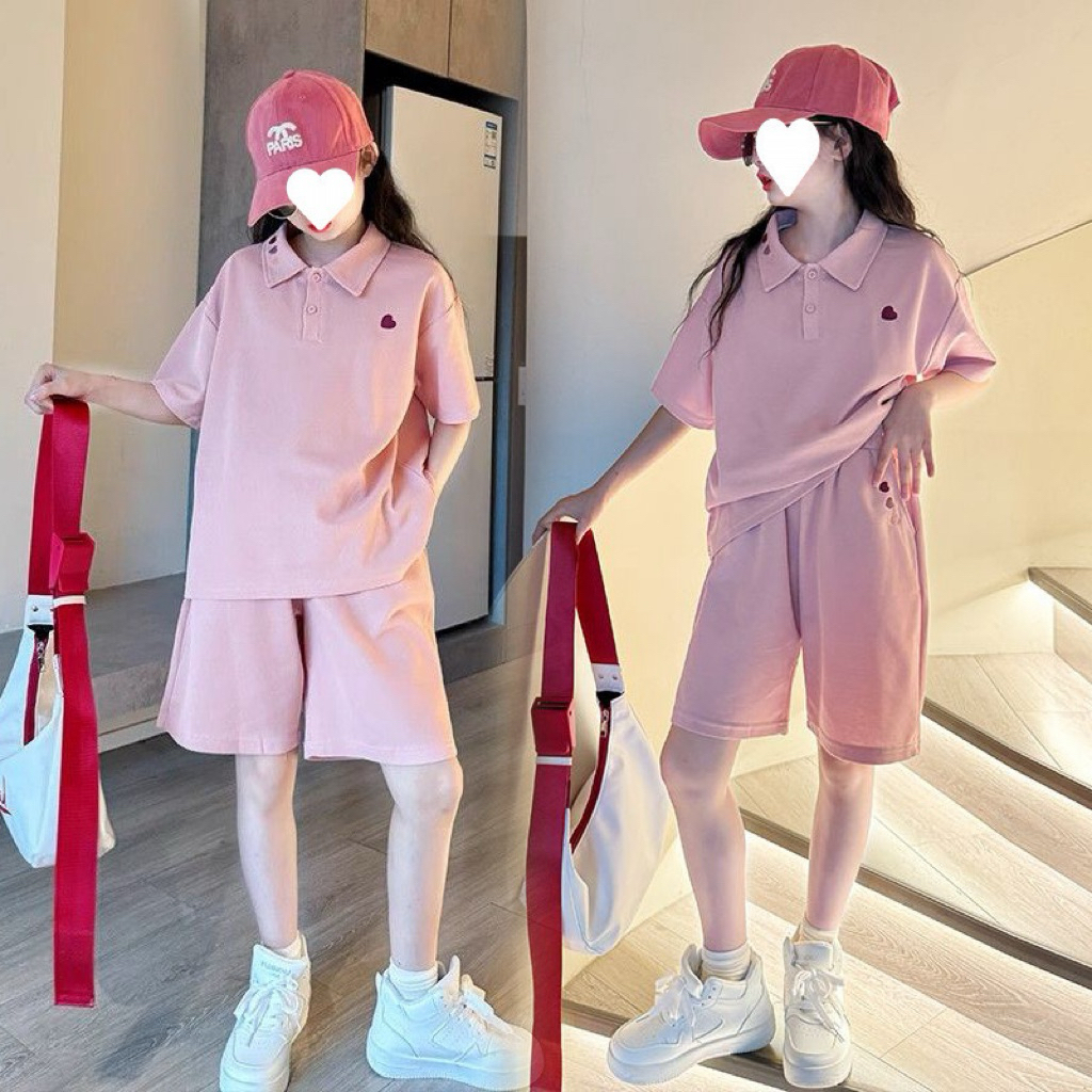 Setelan Baju Anak Perempuan/Baju Setelan Anak Cewek Import/COD Baju Setelan Anak Pink/Setelan Baju A