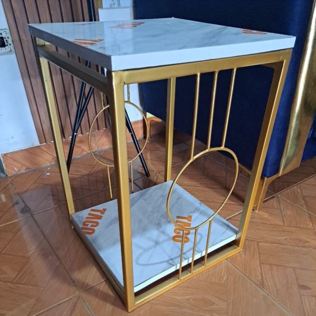 meja samping sofa/meja sudut minimalis/meja sudut gold modern