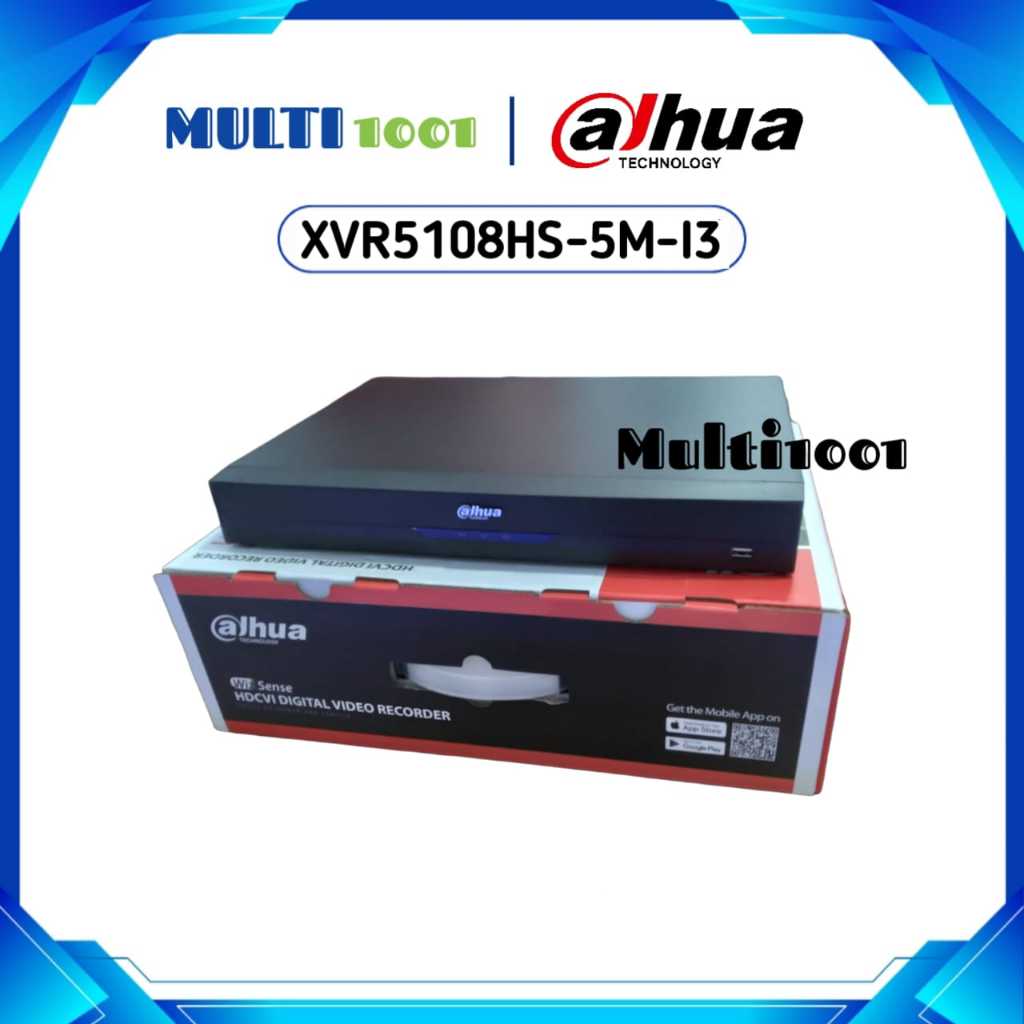DVR DAHUA 8 CHANNEL Up To 5MP XVR5108HS-i2 Pentebrid 5in1 DIJAMIN ORIGINAL