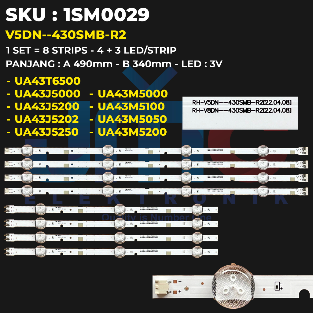 cuci gudang backlight tv samsung 43 inch ua43j5000 ua43t6500 ua43j5200 ua43j5202 ua43j5250 ua43m5000