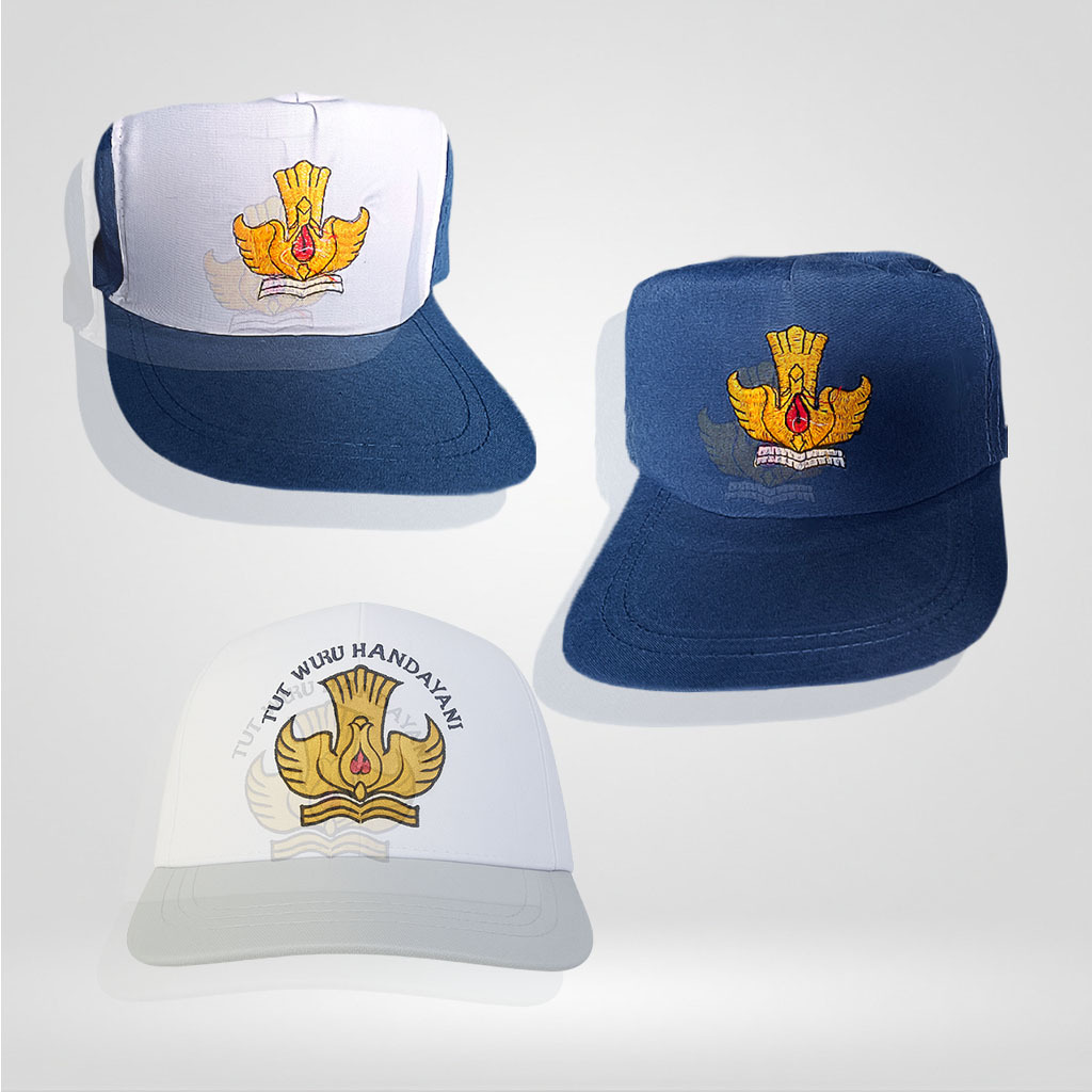 Topi Sekolah SMA/SMK Logo Bordir