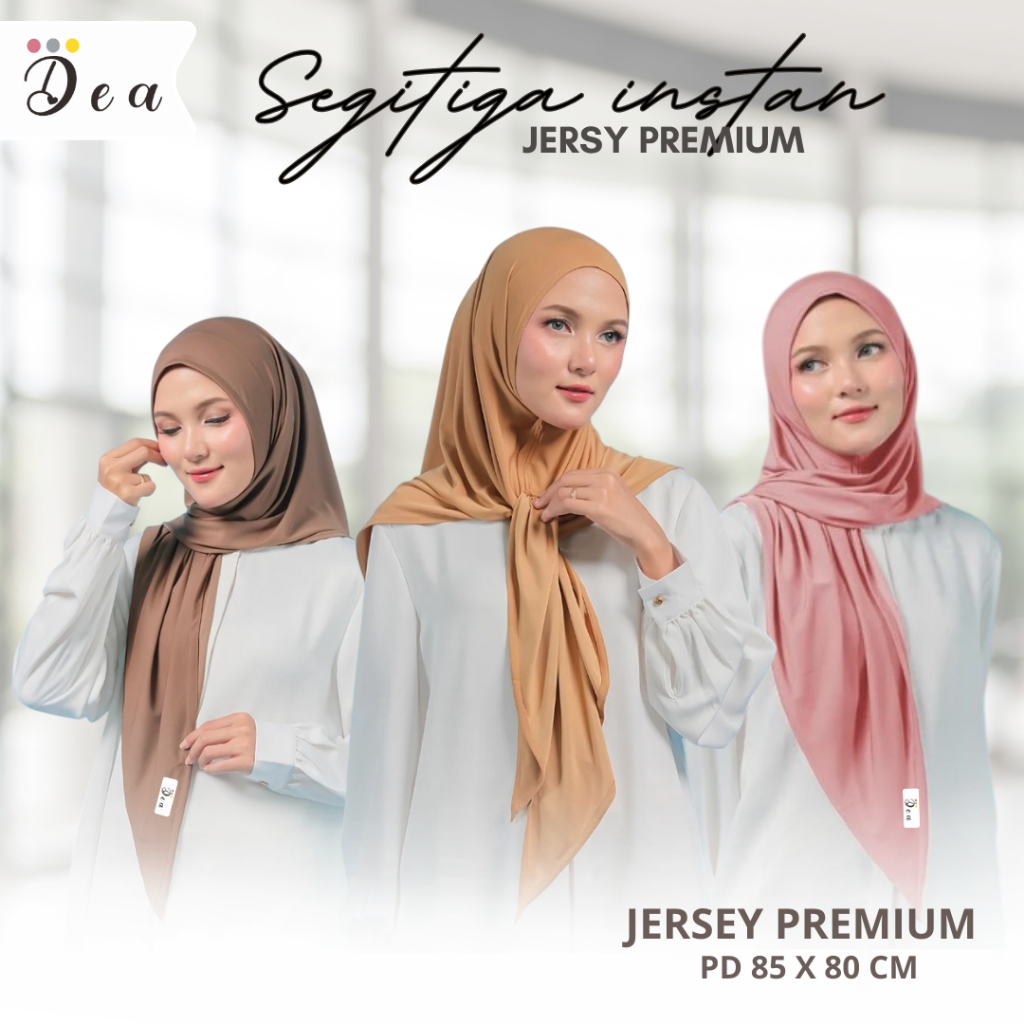 HIJAB INSTAN SEGITIGA JERSEY/JILBAB SEGITIGA INSTAN JERSEY SUPER