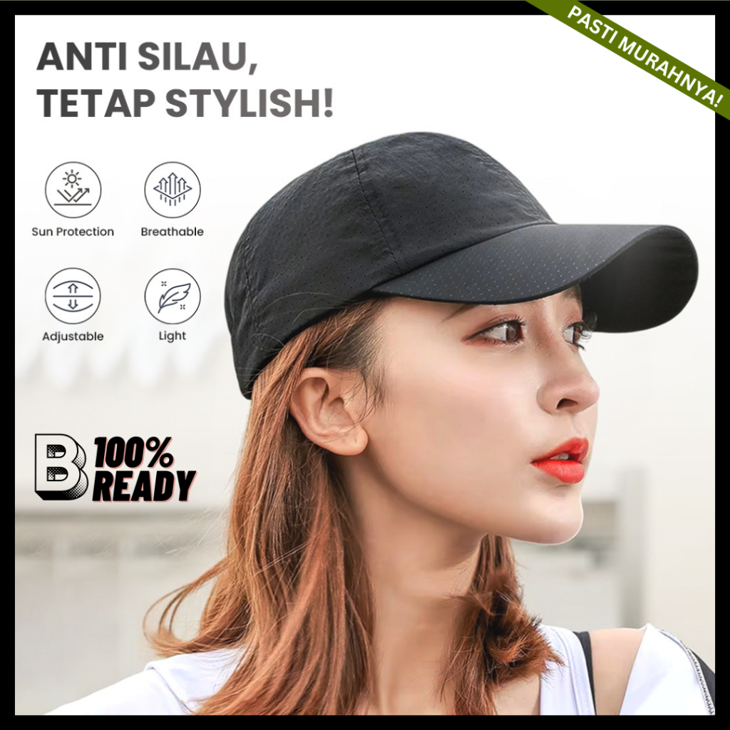 Topi Baseball / Topi Pria Wanita (Hitam) / Baseball Cap Polos / Topi Polos Baseball / Topi Polos