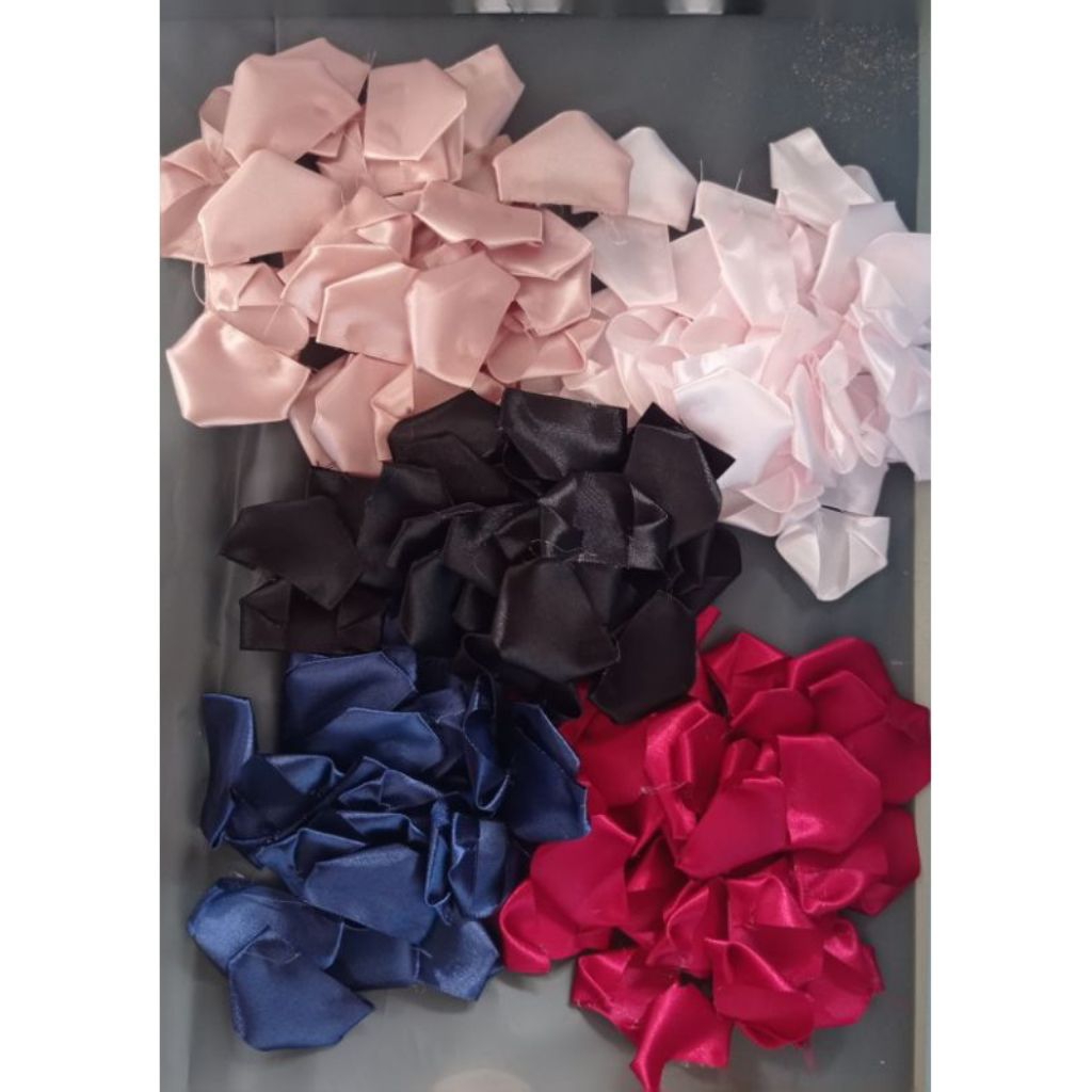 

1 pcs kelopak bunga mawar pita satin murah/bakalan bunga mawar pita satin/bunga pita satin murah kelopak