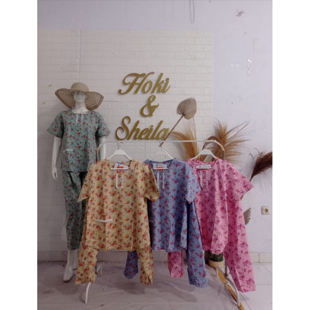 HOKI & SHEILA - CP STANDAR LABEL ORANGE / PIYAMA KATUN / PIYAMA RAYON / BAJU TIDUR PIYAMA