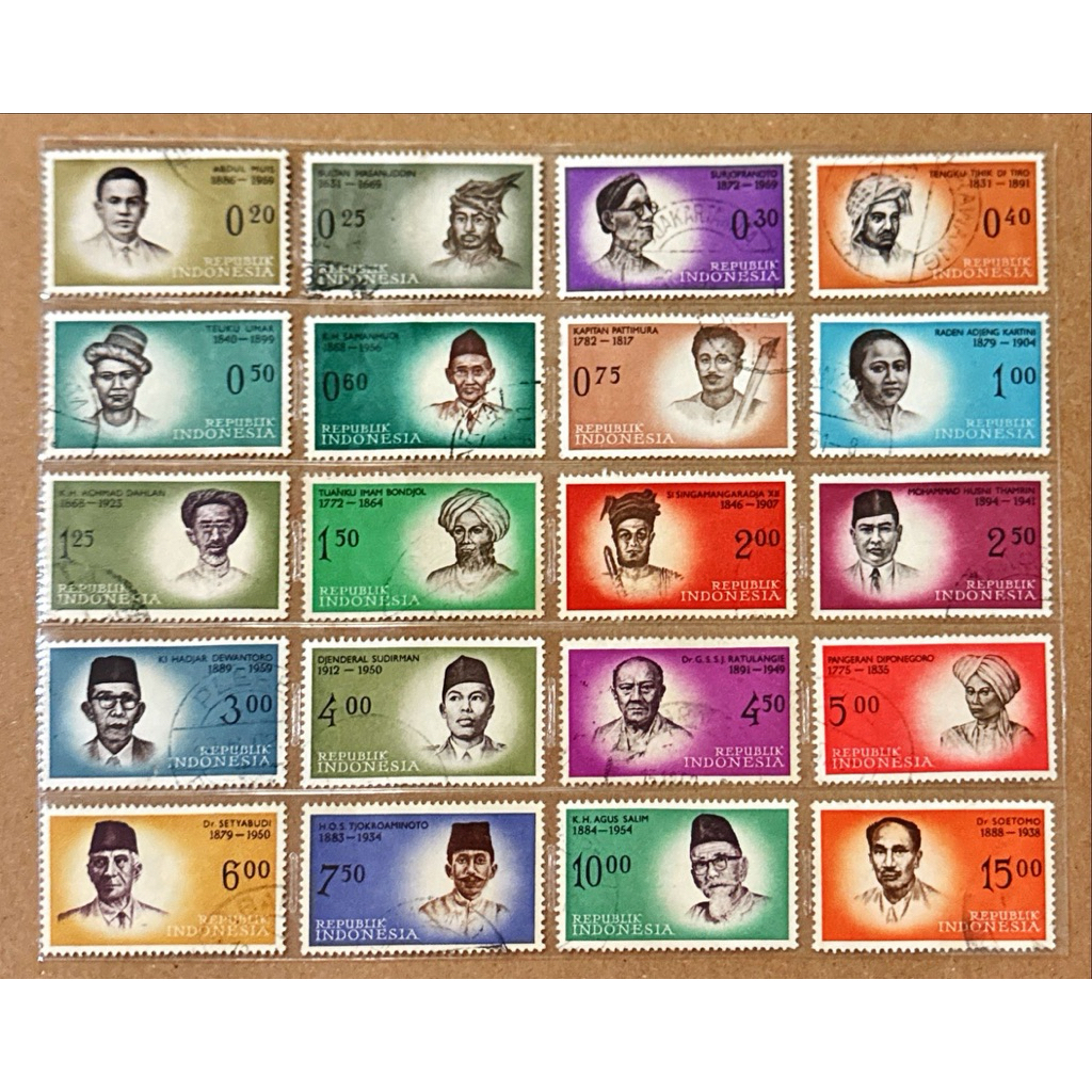 

(BA) PRANGKO INDONESIA 1961 - 1962 PAHLAWAN 20V COMPLIT SET USED. LANGKA (YG MINT PASARAN BANYAK TAPI YG USED SULIT MELENGKAPINYA).