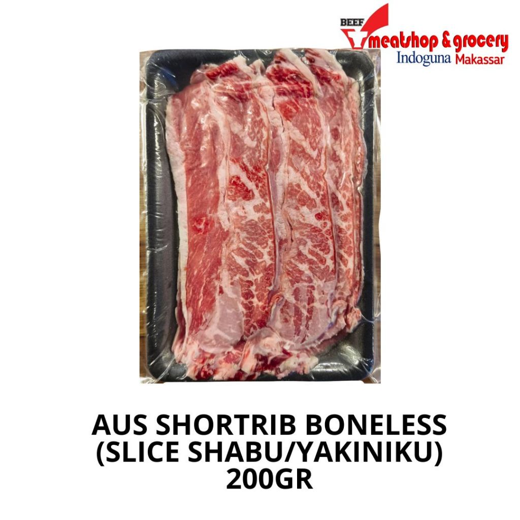 

Daging Slice Aus Shortrib Boneless 200gr